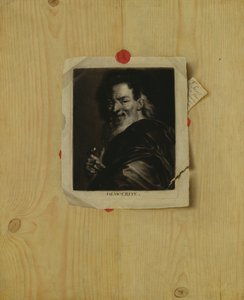 Trompe l&39;Oeil、Democritus 作： ガスパール、またはガブリエル・グレースリー